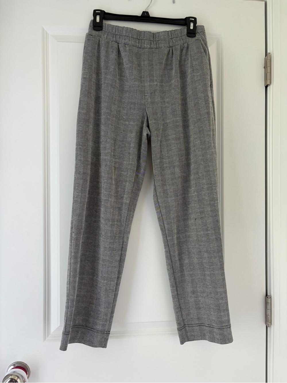 Men's Gray Plaid Dress Pants